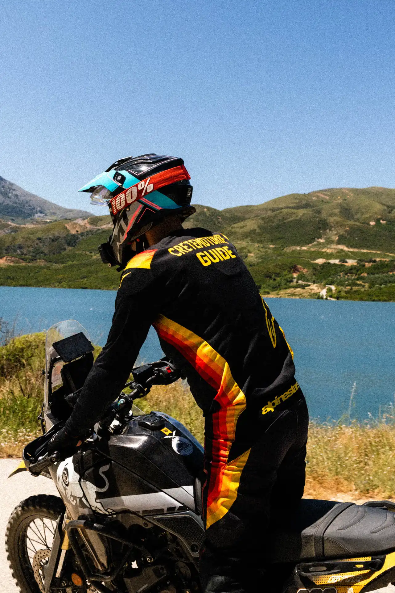 Coastal road riding toward Plakias beach