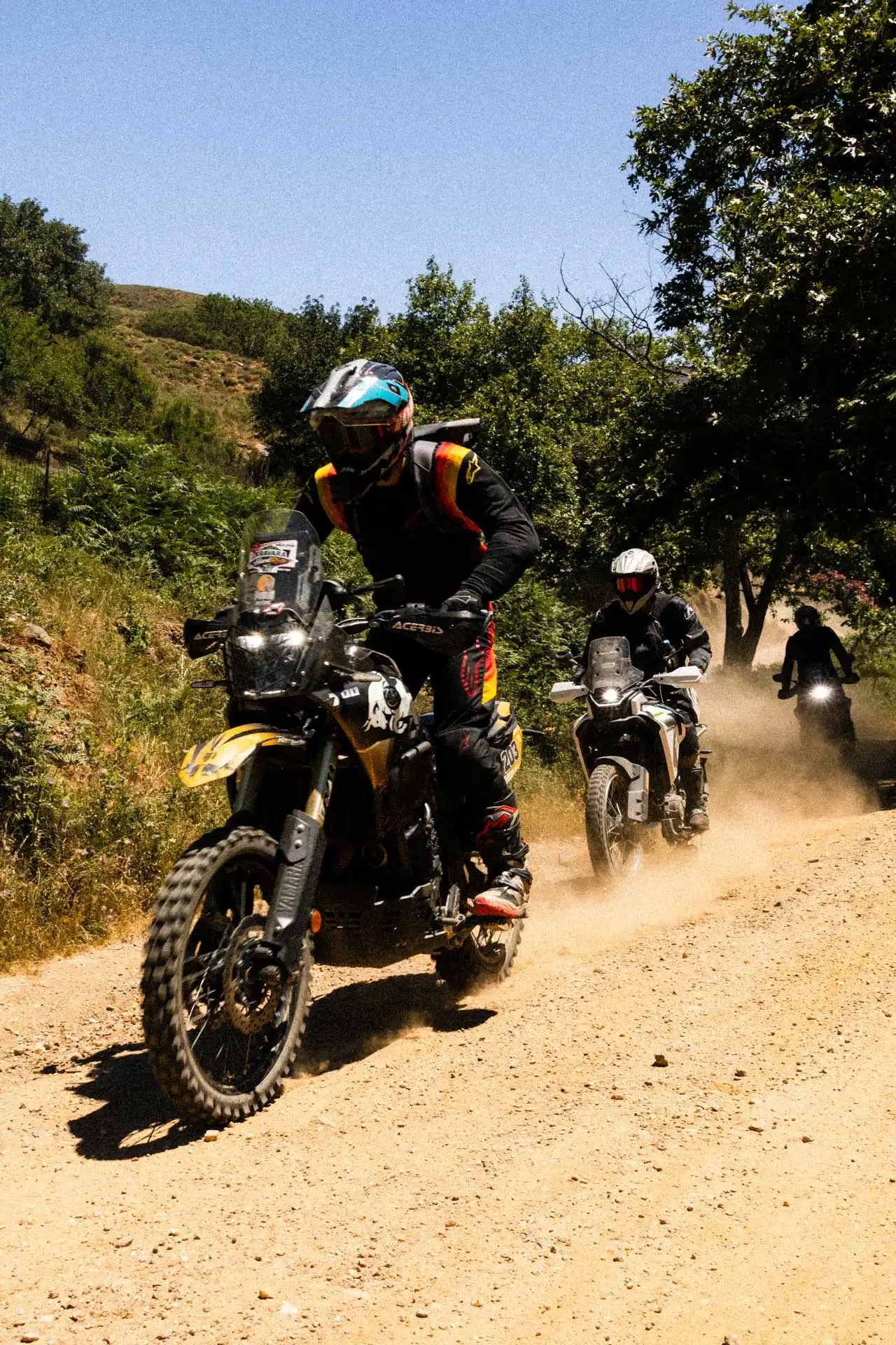Motorcycle on a Cretan gorge track